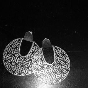 Kendra Scott Diane Silver Statement Earrings